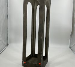Open Box: Caleb Handcrafted Metal Outdoor Lantern, 36&quot; H Large - Gray