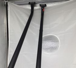 Open Box: Hidden Connection Room Darkening Curtain Rod, 108"- 144", 1.25" Diam. - Matte Black