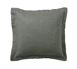 Open Box: Belgian Flax Linen Sham, Euro Set of 3 - Dark Forest