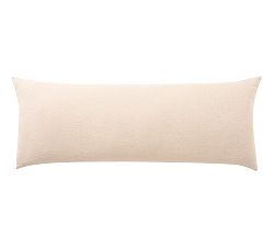 Open Box: Belgian Flax Linen Sham, Oversize Lumbar - Rosewater