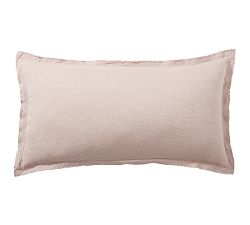 Open Box: Belgian Flax Linen Double Flange Sham, King Set of 2 - Smoky Quartz