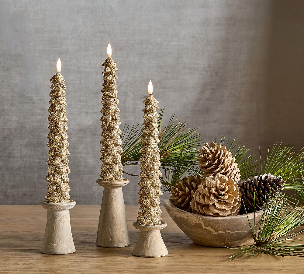 Flameless Tree Taper Candle