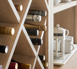 Modern Farmhouse 102&quot; Wine Storage with Cabinets