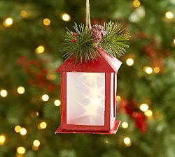 Lit Lantern Ornament