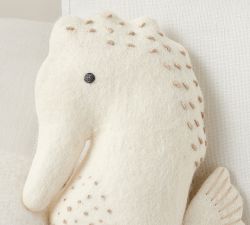 Seahorse Hand-Stitched Shaped Pillow