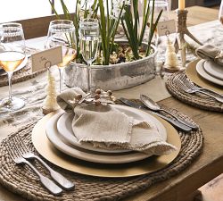 Rustic Leaf Napkin Rings - Set of 4
