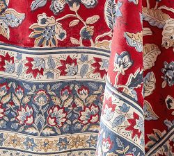 Scarlett Block Print Cotton Tablecloth