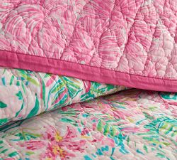 Lilly Pulitzer Lilly of the Jungle Reversible Cotton Quilt &amp; Shams