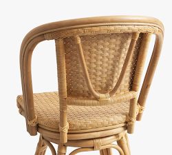 Cafe Bistro Rattan Swivel Counter Stool