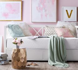 Chevron Crewel Embroidered Lumbar Pillow Cover