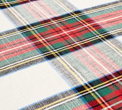 Stewart Plaid Cotton Table Throw