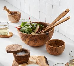 Olive Wood Serving Utensils - Set of 2