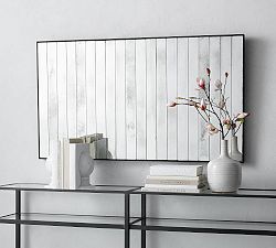 Dakota Antiqued Glass Paneled Mirror Wall Art