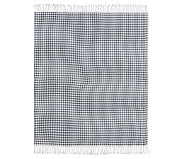Gingham Stripe Reversible Throw