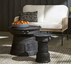 Frog Drum Metal Outdoor Side Tables (12&quot;-25&quot;)