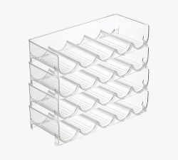 Clear Plastic Storage Bottle &amp; Can Bin Sets
