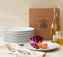 Caterer's Box Coupe Porcelain Dinner Plates - Set of 12