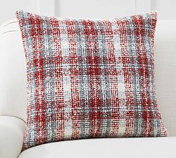 Olive Plaid Pillow Cover