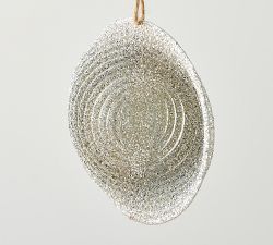 Sparkly Silver Geometric Ornament