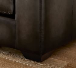 Big Sur Square Arm Leather 3-Piece Bumper Sectional (115&quot;)