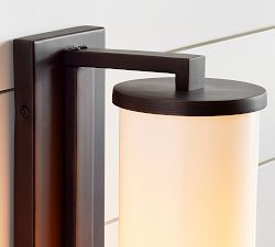 Blaine Outdoor Milk Glass Sconce (18&quot;)