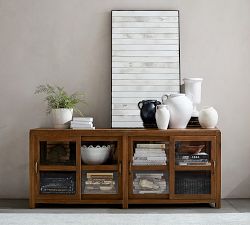 Dakota Antiqued Glass Paneled Mirror Wall Art