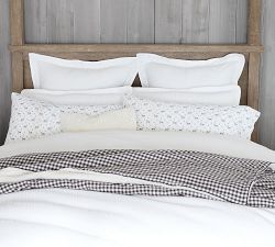 Gingham Cotton Sherpa Blanket