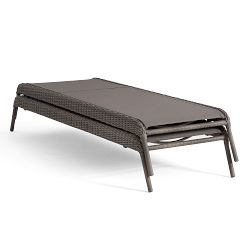 Torrey Wicker Stackable Outdoor Single Chaise Lounge, Set of 2