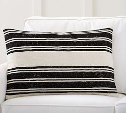 Awning Striped Dhurrie Lumbar Pillow Cover