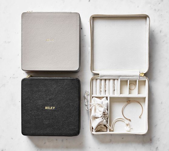 Quinn Leather Jewellery Storage Collection - Foil Debossed