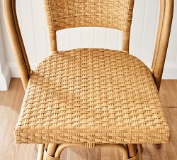 Cafe Bistro Rattan Swivel Counter Stool