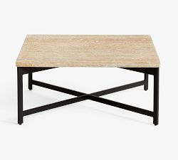 Lennox Square Travertine Coffee Table (31.5&quot;)