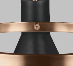 Rusty 3-Light Metal Chandelier (24&quot;)