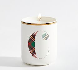 Stewart Plaid Alphabet Scented Candle - Winter Spruce