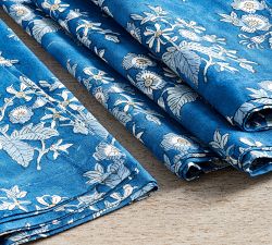Block Print Organic Cotton Napkins - Mixed Set of 4