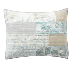 Island Patchwork Handcrafted Cotton Quilted Sham