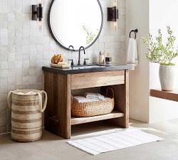 Striped Tassel Bath Mat