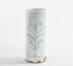 Chambray Patterned Handcrafted Ceramic Vases
