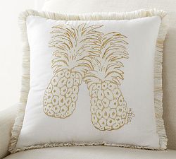 Lilly Pulitzer Flamenco Pineapple Embroidered Filled Pillow