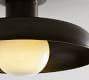 Carneros Outdoor Milk Glass Flush Mount (18'')