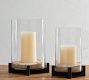 Brooks Cross Bar Hurricane Candle Holder