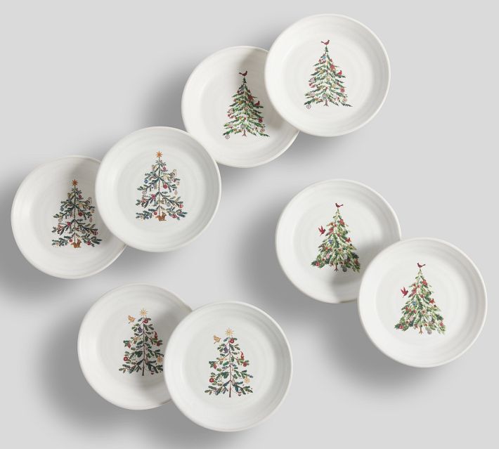 Christmas Appetizer Plates Set of Pottery Barn