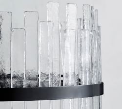 Sander Staggered Glass Round Chandelier (26")