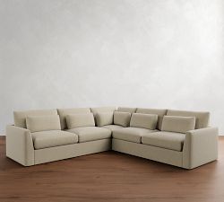 Westwood Fin Arm Deep Seat 3-Piece L-Shaped Sectional (122&quot;)