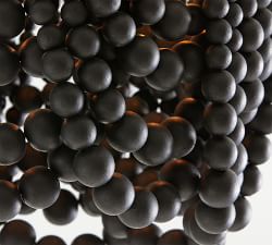 Amelia Wood Bead Flush Mount (19&quot;)