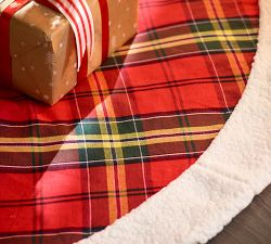 Faux Sherpa and Plaid Tree Skirt