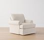 Buchanan Roll Arm Slipcovered Swivel Chair