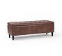Jay Tufted Leather Storage Bench
