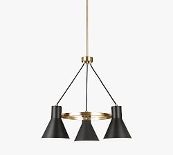 Rusty 3-Light Metal Chandelier (24&quot;)