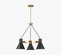 Rusty 3-Light Metal Chandelier (24&quot;)